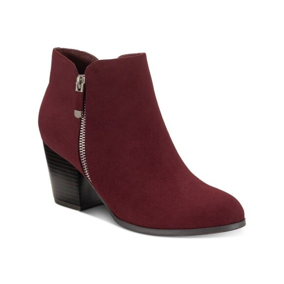 Style & Co Shoes - Style & Co Masrinaa Block-Heel Ankle Bootie Scarlet Micro Size 8.5M NIB